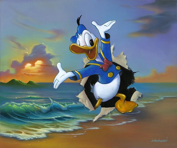 "Donald's Grand Entrance" Giclee/Canvas by Jim Warren