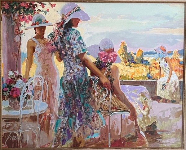 "On The Terrace" Giclee on Paper by Pino