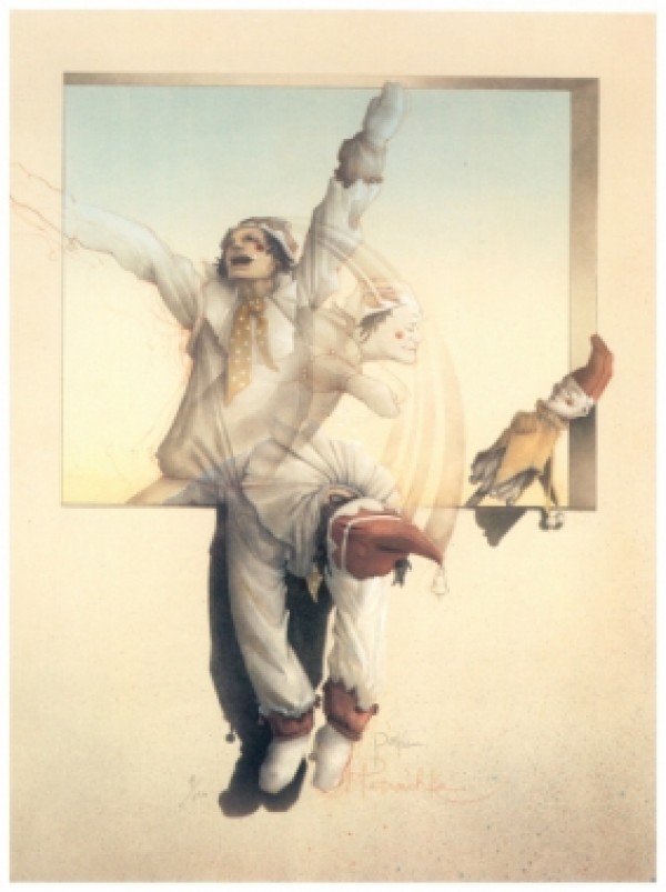 "Petrouchka '83" Hand Pulled Stone Lithograph by Michael Parkes