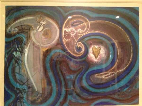 "Oraculo"  Unique  Multi-Media Work on Paper by Orlando, A.B.