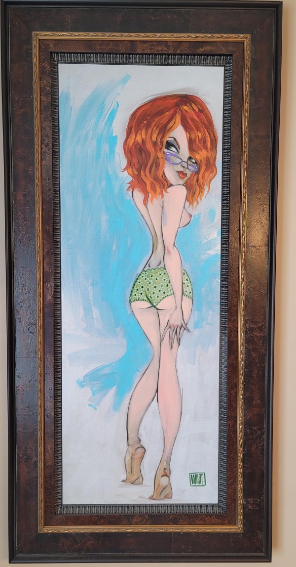 "Boys Don't Tell" Unique Acrylic on Canvas with Collage and Oil Color by Todd White