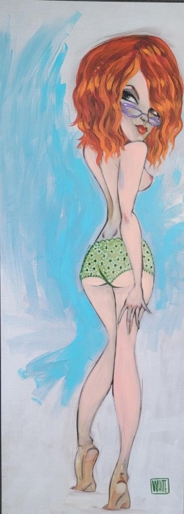 "Boys Don't Tell" Unique Acrylic on Canvas with Collage and Oil Color by Todd White