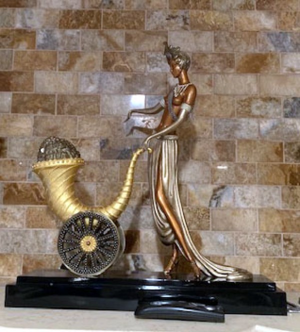 "Cornucopia" Bronze Sculpture by Erte 