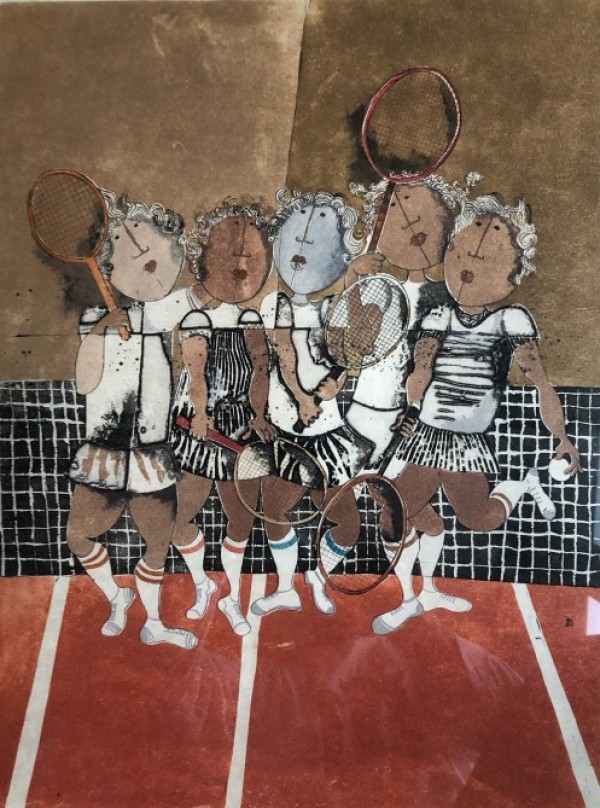 "Tennis" Etching by Graciela Rodo Boulanger
