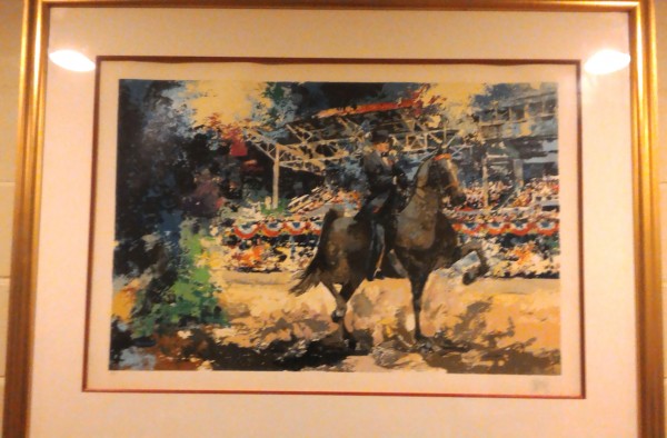 "Grandstand" Serigraph from American Horse Show Suite by Wayland Moore