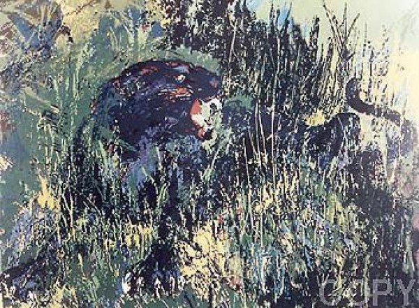 "Black Panther" Serigraph by LeRoy Neiman