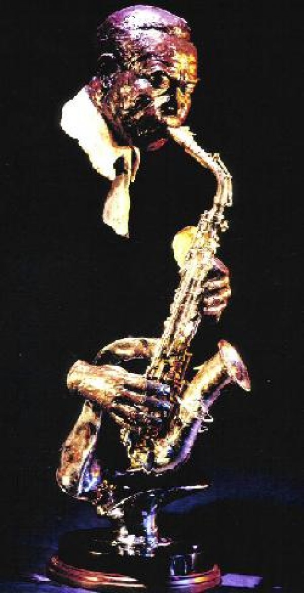 "Charlie Parker" Bronze Sculpture by Ed Dwight
