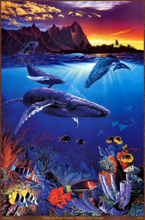 "Hawaiian Sea Passage " Mixed Media Lassengraph by Christian Riese Lassen