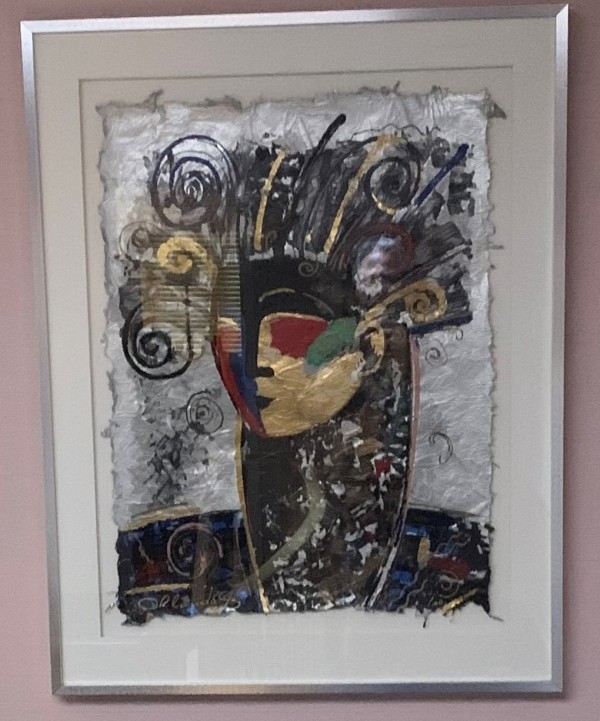 Original Multiple on Hand-Torn Rice Paper by Orlando, AB