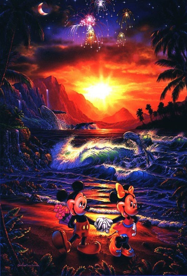 "Seaside Romance" Aquaprint on Paper by Christian Riese Lassen