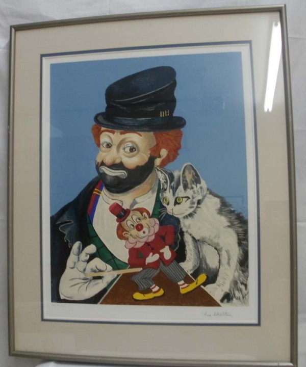 "Freddie, Kitty & Jack" Framed Serigraph by Red Skelton