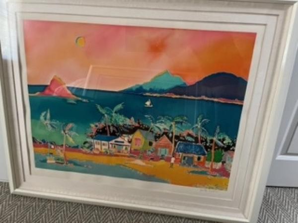 "Coconut Bay" Serigraph by Jennifer Markes