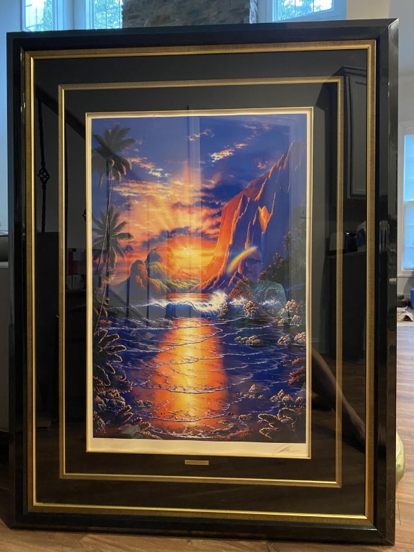 "Heaven on Earth" Mixed Media Graphic on Paper by Christian Riese Lassen