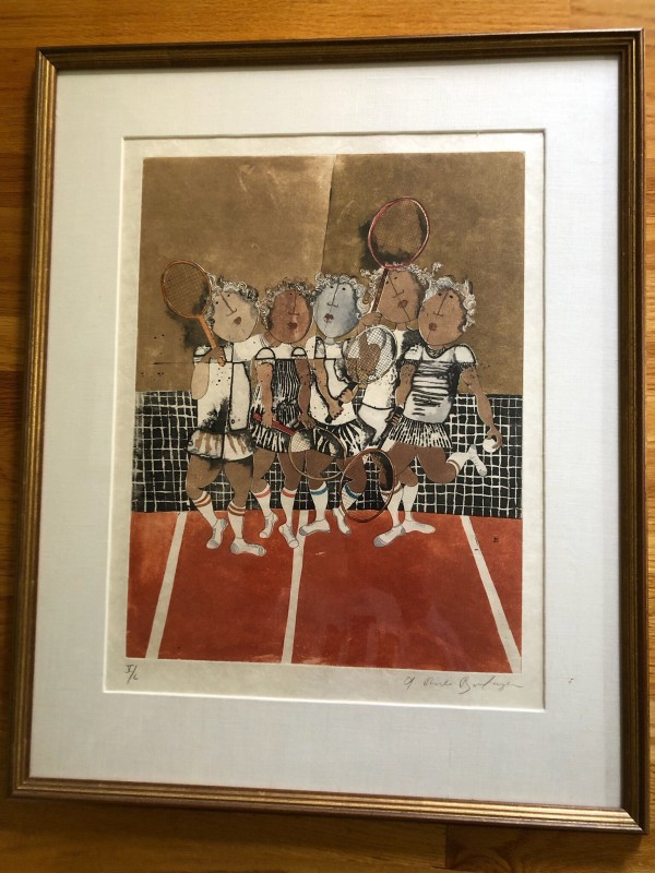 "Tennis" Etching by Graciela Rodo Boulanger