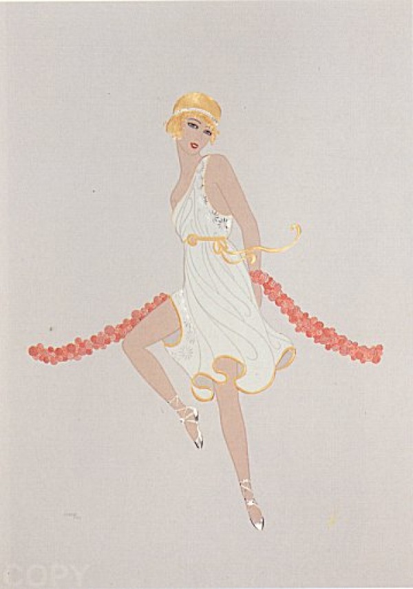 "April" Estate-Signed Embossed Serigraph by Erte