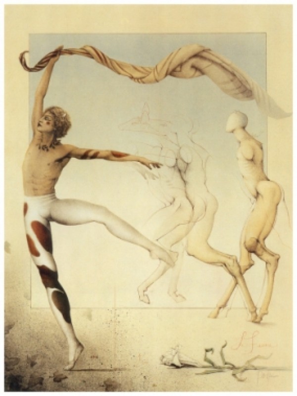 l'Apres - Midi d'un Faune" Hand Pulled Stone Lithograph by Michael Parkes