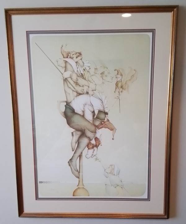 "Petrrouchka '87" hand pulled stone lithograph by Michael Parkes