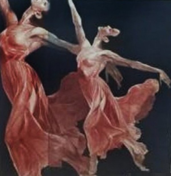 "Red Dress" Mezzotint by G. H. Rothe