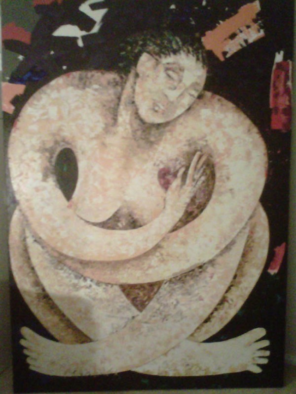 "Rogocijo" (Rejoicing) Original Oil; Acrylic; Resin & Arches paper on Linen by Orlando,A.B.