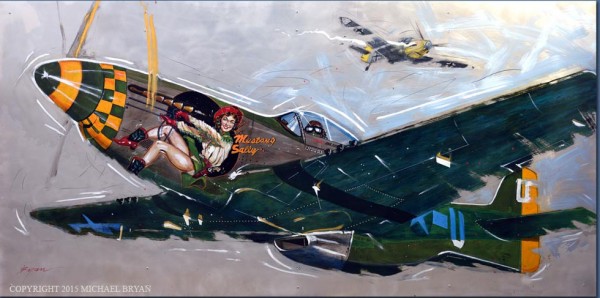 "Mustang Sally" Original Mixed Media on Aluminum by Michael Bryan