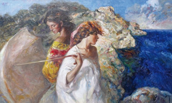 "Brisa Mediterranea" Original Oil on Canvas by Royo