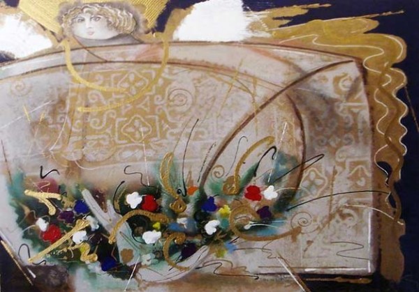 ""Un Angel Llamado Maria del Pilar " Original Embellished Multiple Print by Orlando AB