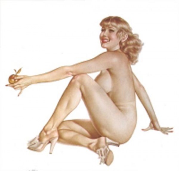 Legacy Nude #1, "Apple Girl" Lithograph/Arches by Alberto Vargas