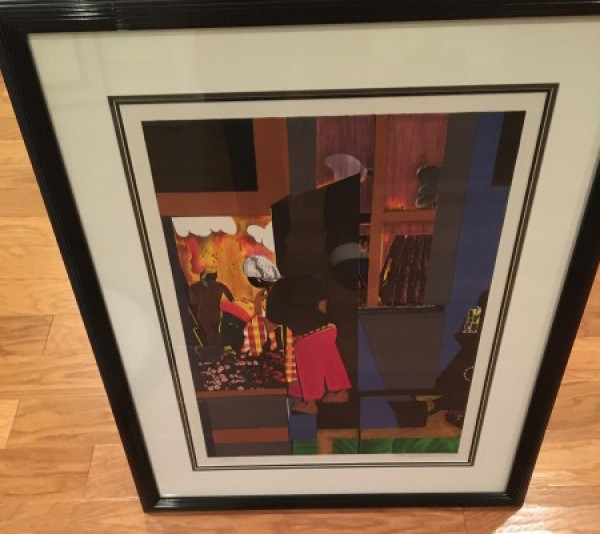 "Open Door" Lithograph on Summerset Paper by Romare Bearden