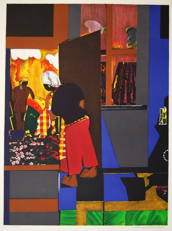 "Open Door" Lithograph on Summerset Paper by Romare Bearden
