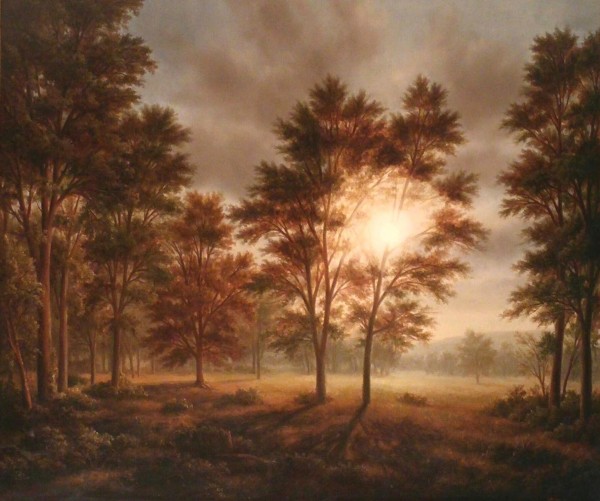 "Irradicated Forest"  Original Oil/Board by Thomas Locker