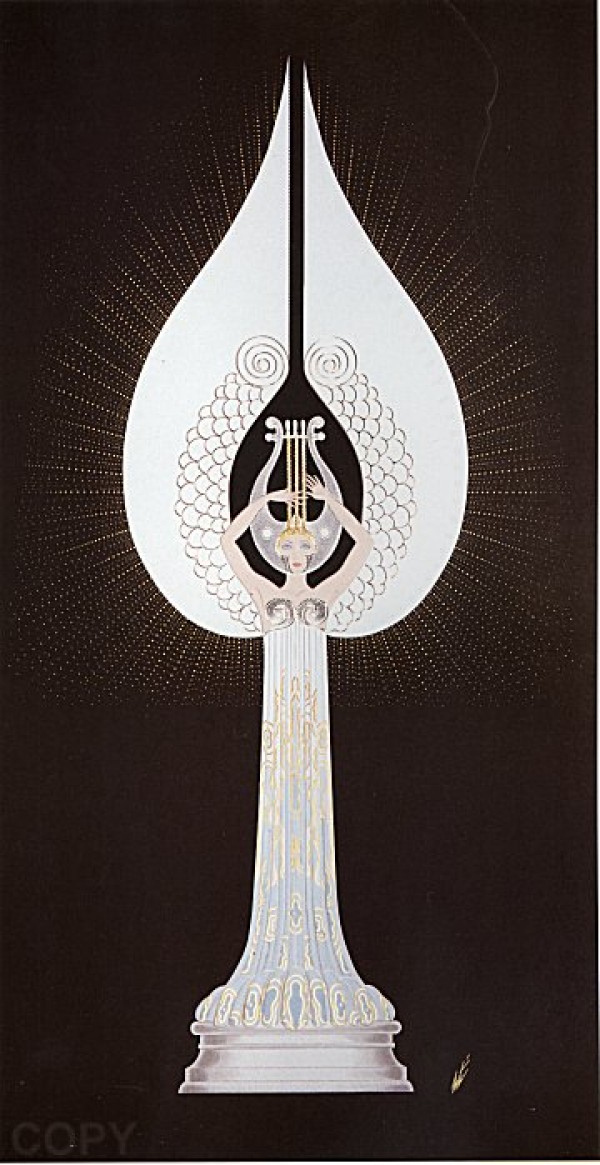 "Angel Melody" Estate-Signed Serigraph with Foil Stamping by Erte