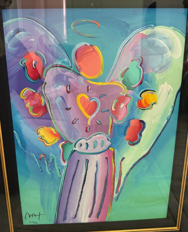 “Angel with Heart” Serigraph by Peter Max