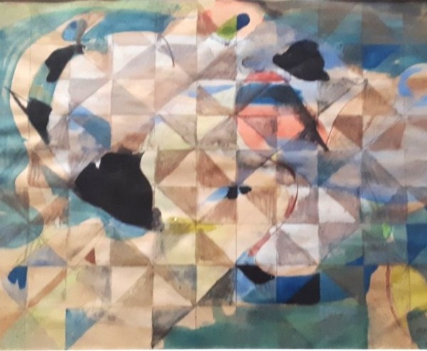 "Clearing" Original Watercolor and gouache on paper by Perle Fine