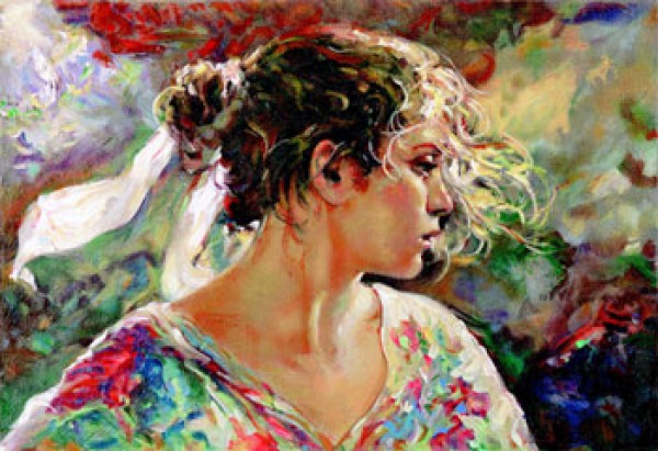 "Nostalgia" Hand-Pulled Serigraph on Paper by Royo