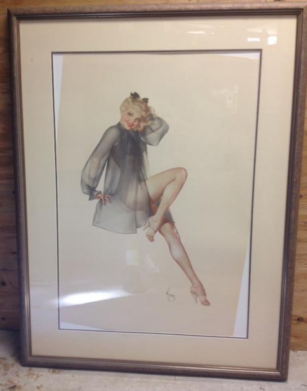 "Sleepy Time Gal" Framed Lithograph/Arches by Alberto Vargas