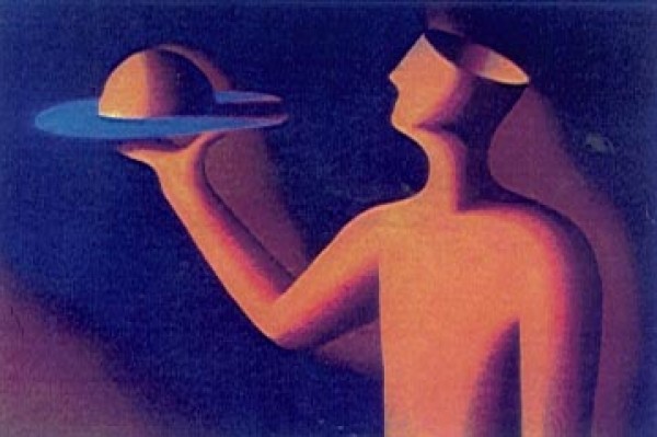"Service" Serigraph by Mark Kostabi