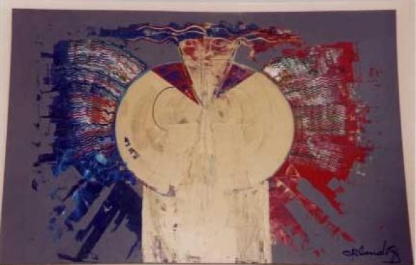 "Angel de Mi Guardia" Original Oil/Canvas by Orlando, A.B.