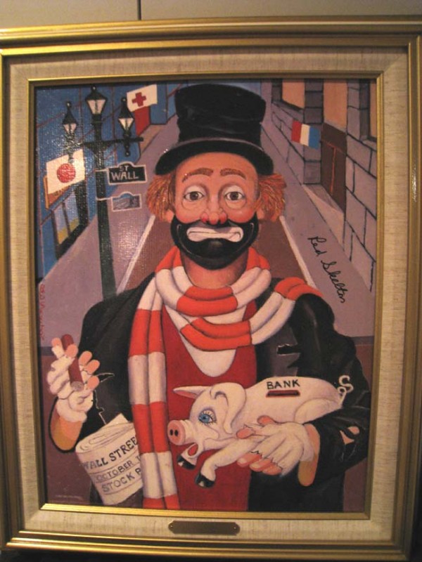 "The Banker" Framed Serigraph/Canvas by Red Skelton