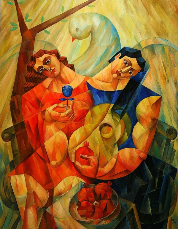 "Bliss" Serigraph on Archival Canvas with Textured Coating by Yuroz