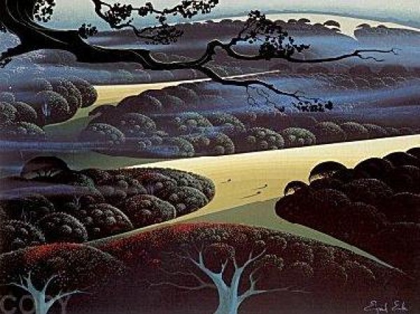 "Blue Fog" Serigraph by Eyvind Earle