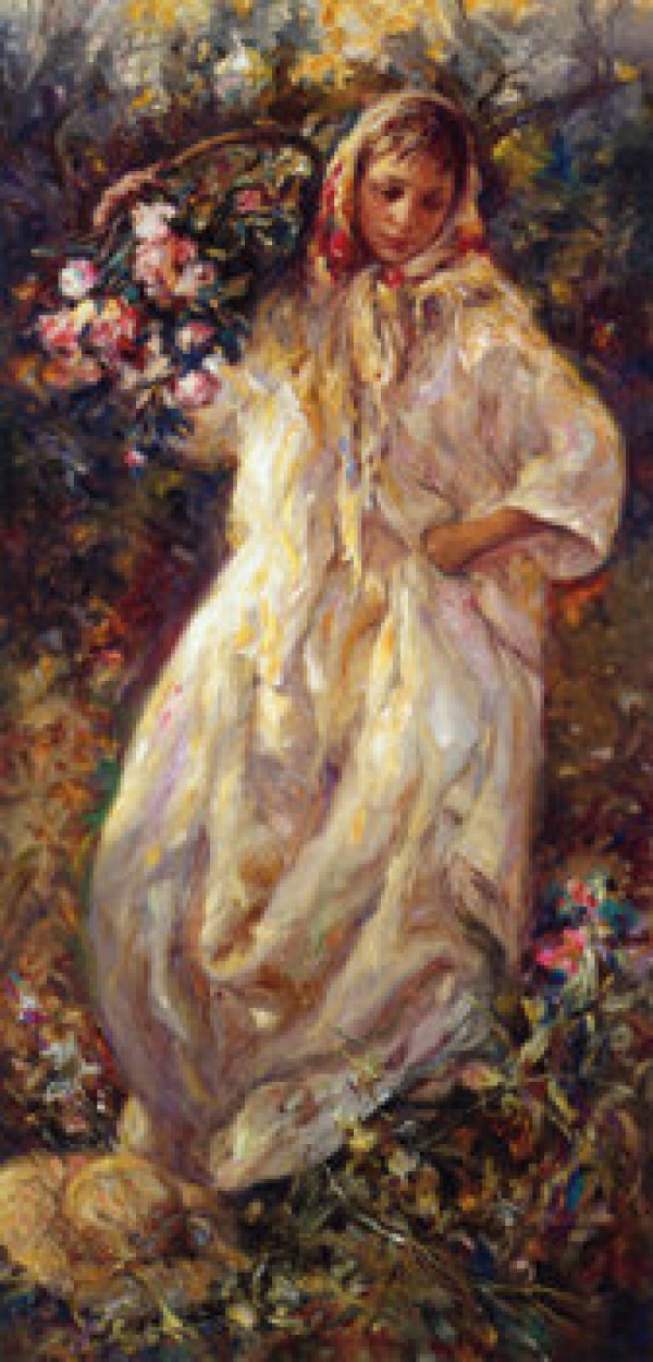 "Fall" from the Four Seasons Suite, Serigraph on Paper by Royo