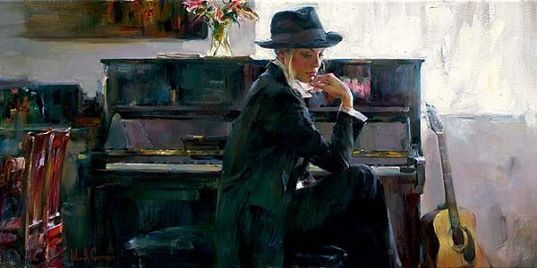 "En Vogue" Hand-Embellished Giclee/Hand-Textured Canvas by Michael & Inessa Garmash