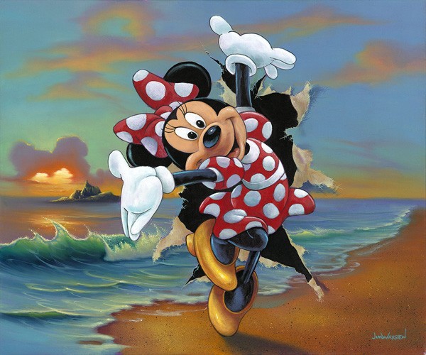 "Minnie's Grand Entrance" Hand-Embellished Giclee/Canvas by Jim Warren