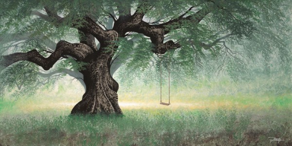 "The Swing" Hand-Textured Giclee on Canvas by Jon Rattenbury