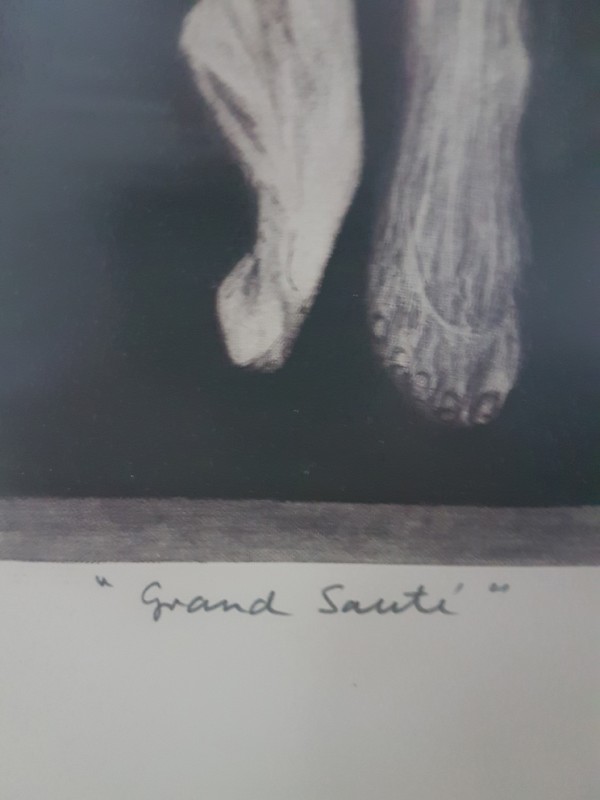 "Grand Saute" Mezzotint from the Large Dance Suite by G H Rothe