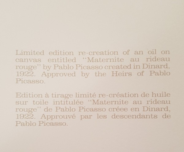 "Maternite au Rideau Rouge" (Maternity Hospital with Red Curtain)