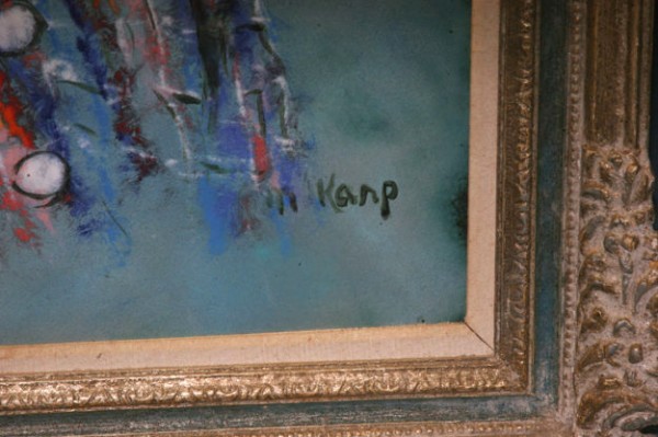 "Clown" 1970 Original Framed Enamel on Copper by Max Karp