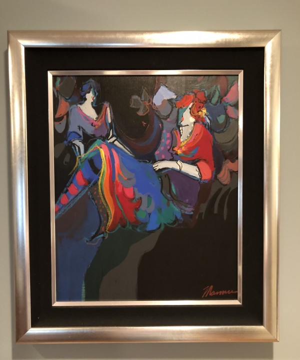 "Noelle" original acrylic on canvas framed from the Isaac Maimon "Brigitte and Noelle Suite"