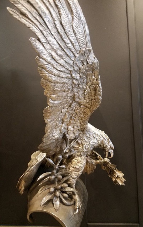 "The American Patriot" Bronze and Silver Sculpture by Lorenzo Ghiglieri
