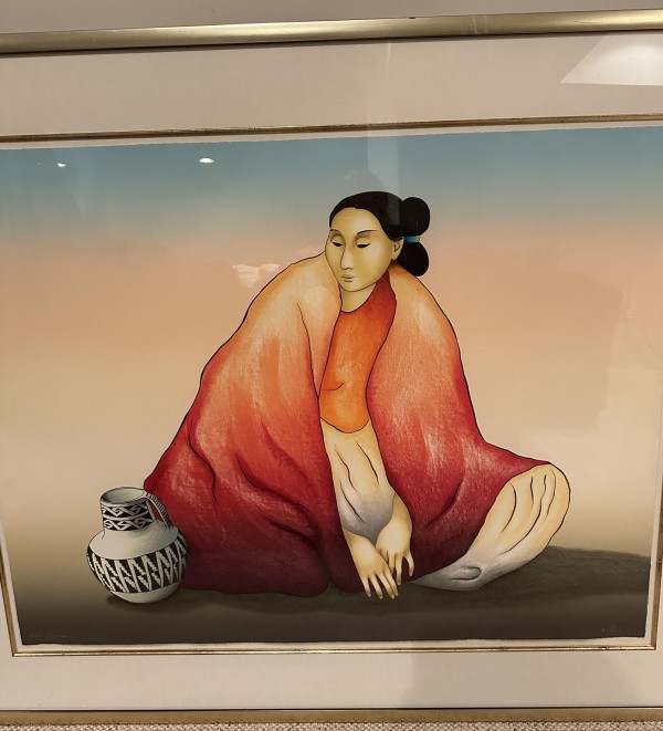 "Lucia" Lithograph on paper by RC Gorman
